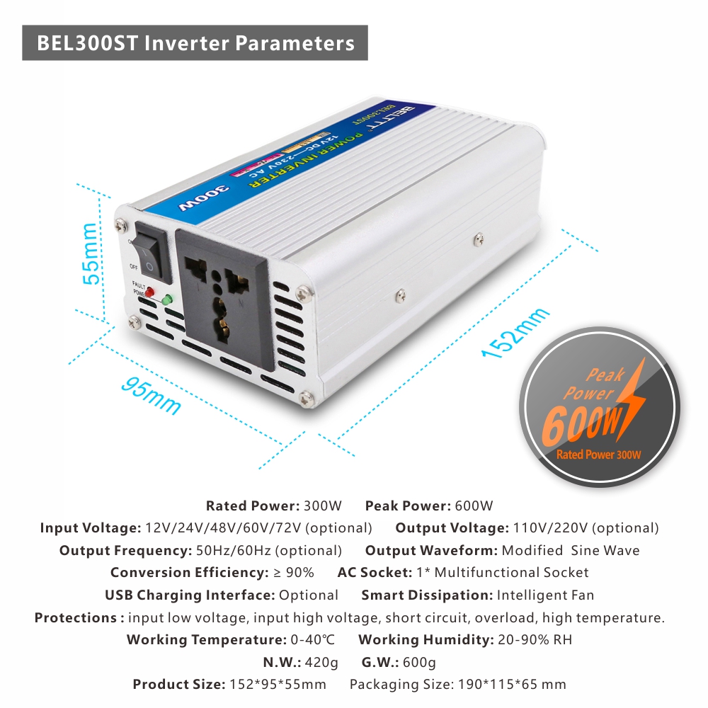 BELTTT 300W modified sine wave inverter